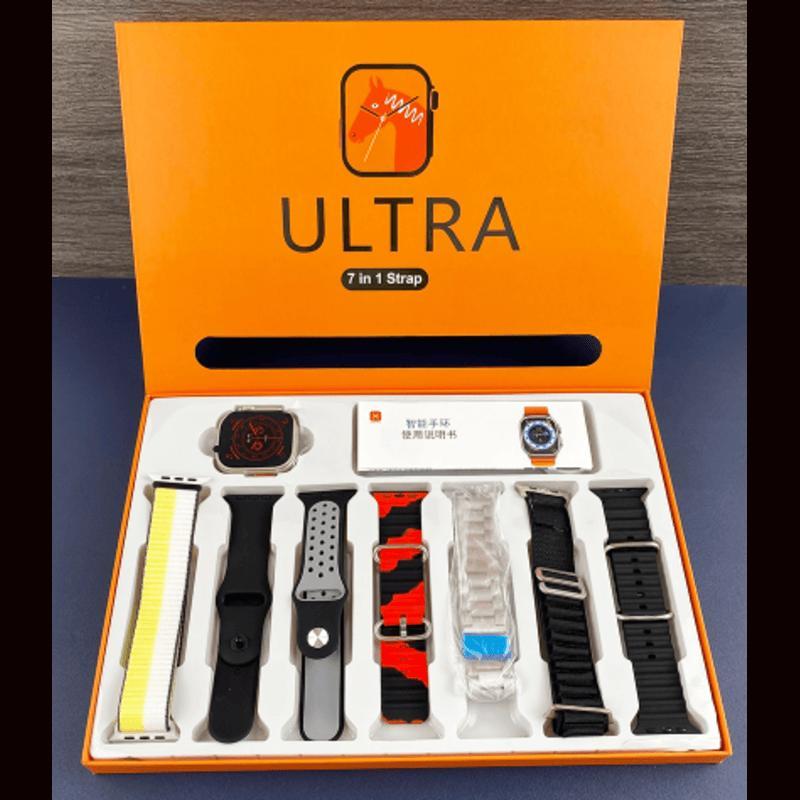 Ultra Smart Watch With Multicolor Straps