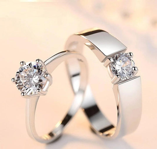 Silver Plated Couple's Ring